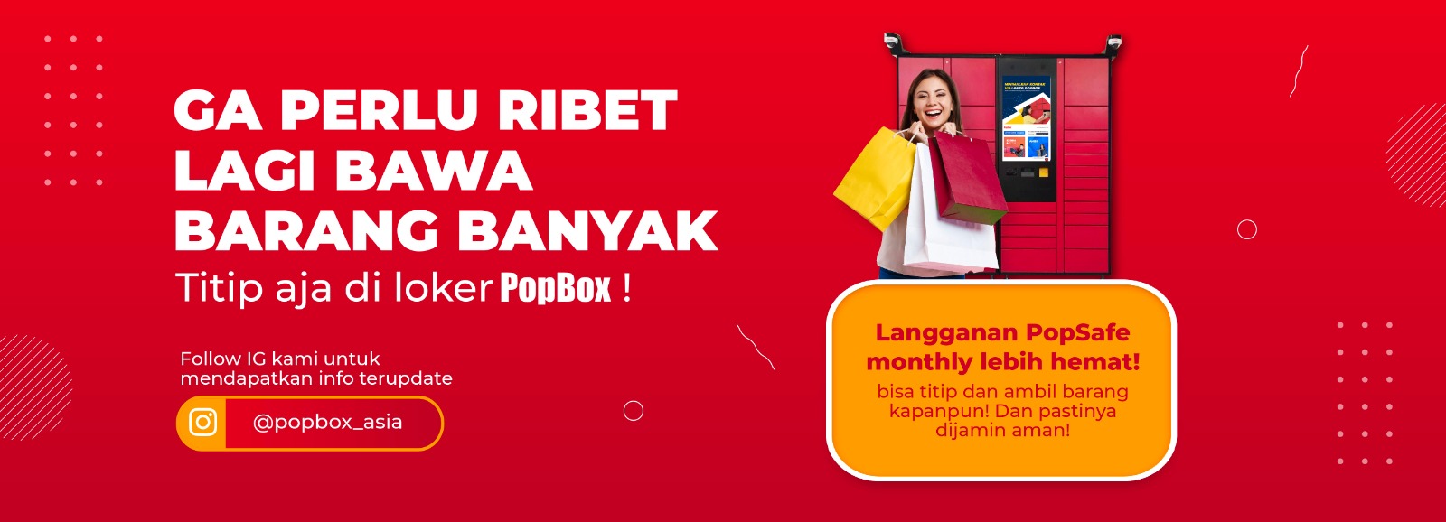 Langganan Titip Bulanan : Booking 1 Pintu loker khusus untuk kamu