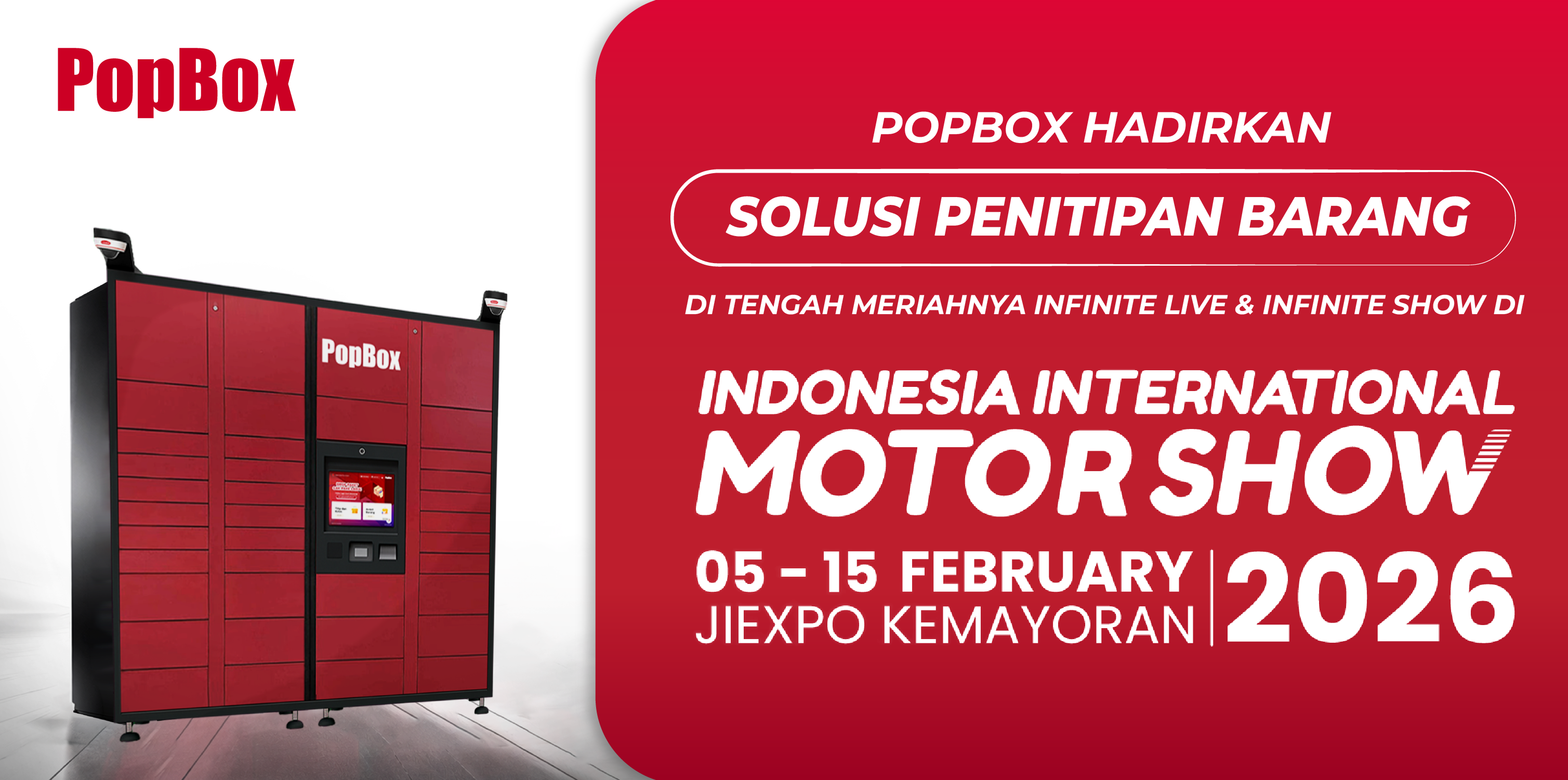 PopBox Hadirkan Solusi Penitipan Barang di Tengah Meriahnya Infinite Live & Infinite Show di IIMS